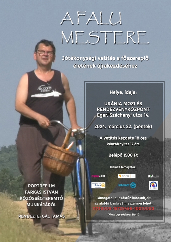 Jótékonysági vetítés a főszereplő életének újrakezdéséhez