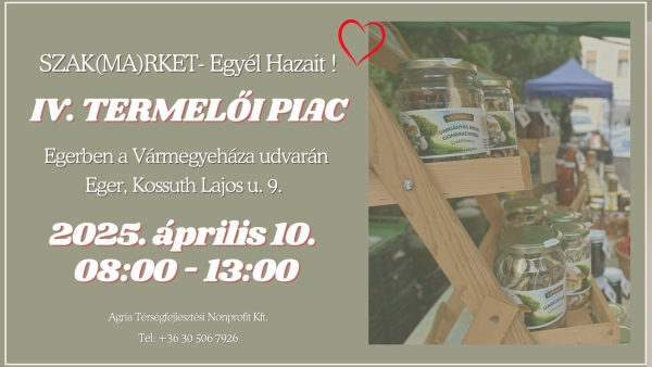 Ismét Termelői Piac 2025. április 10-én! 