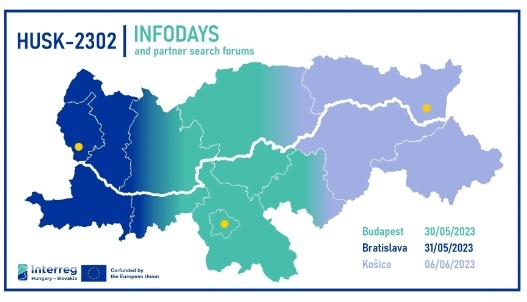 MEGJELENT AZ ELSŐ PÁLYÁZATI FELHÍVÁS AZ INTERREG VI-A MAGYARORSZÁG-SZLOVÁKIA EGYÜTTMŰKÖDÉSI PROGRAMBAN. Információs nap és partnerkereső fórum Budapesten 2023. május 30-án.